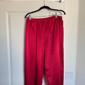 Red woman pants with elastic waist size M